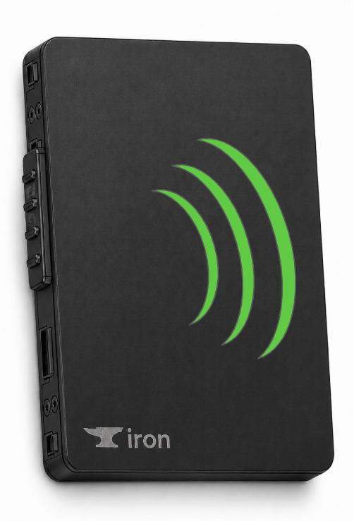 iron Wallet with built-in tracker signal